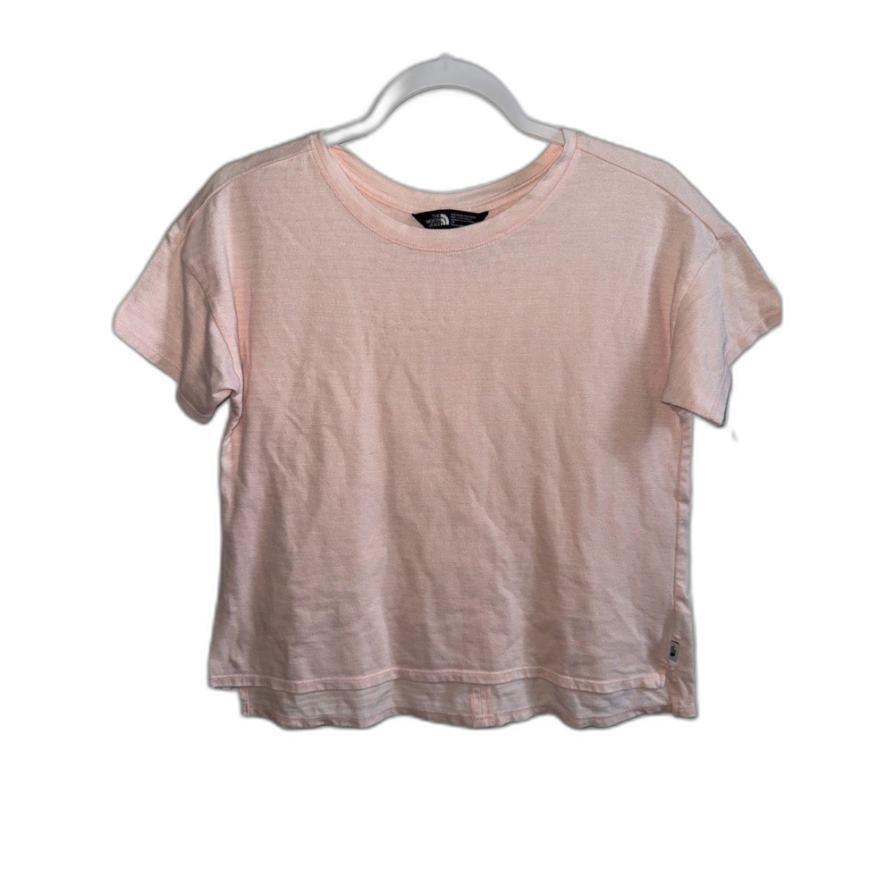 The North Face Emerine High-Low Stripe Tee Pink Salt S